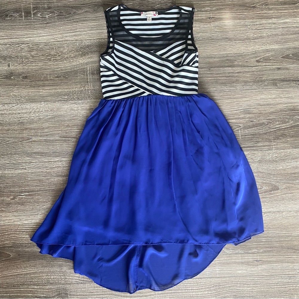 Speechless Dress Strips and Navy Bottom Size 8